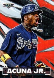 2021 Topps Fire #100 Ronald Acuna Jr. - Braves